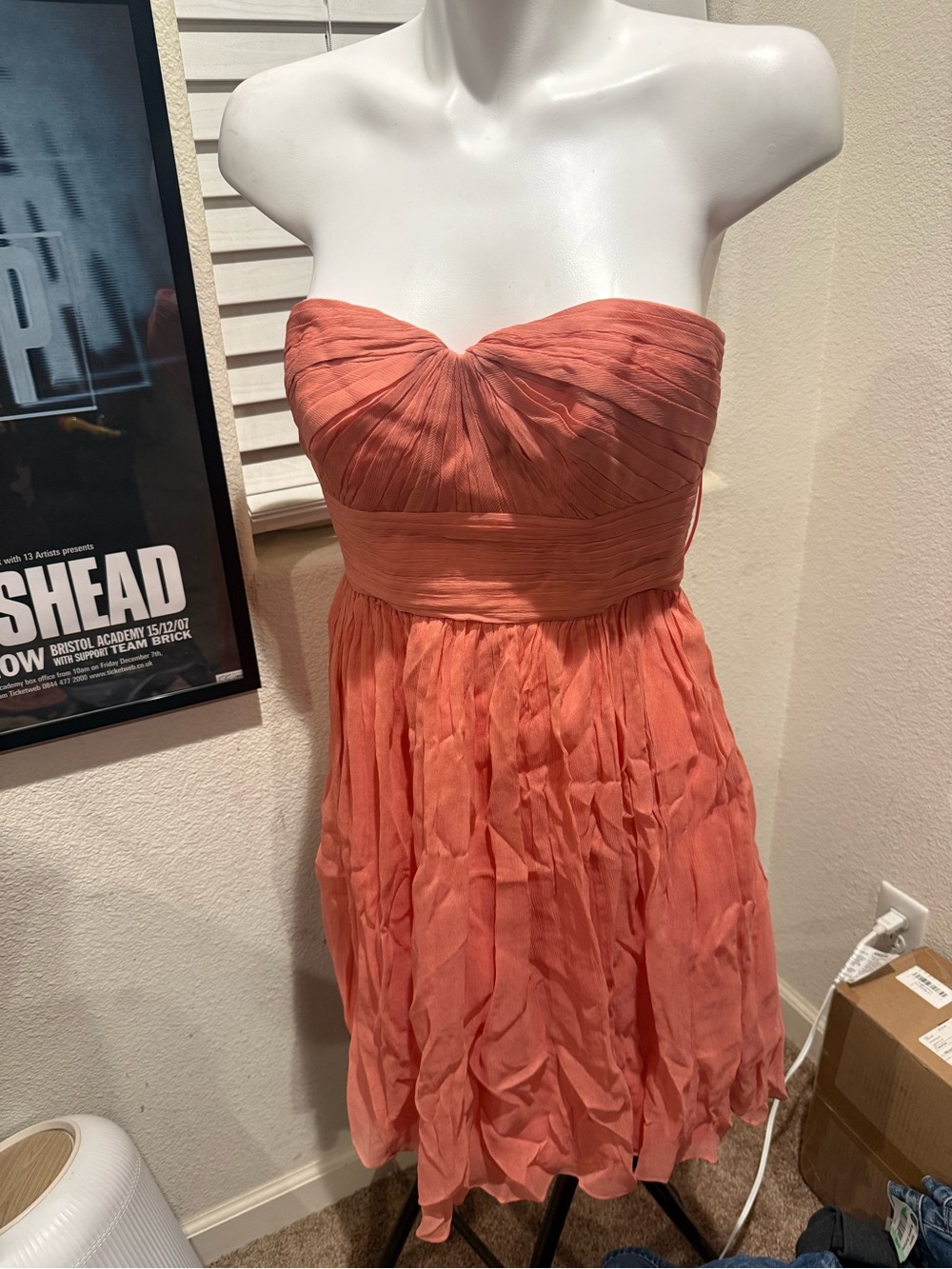 J. crew strapless silk formal dress‎